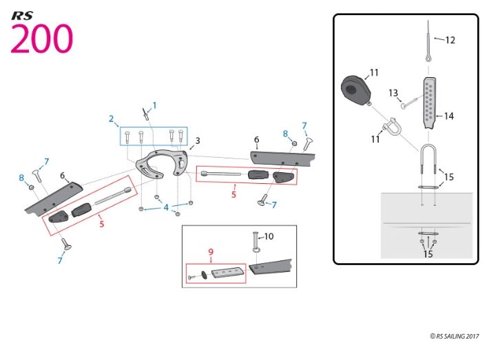 RS200 POST1600 SPREADER + SHROUD