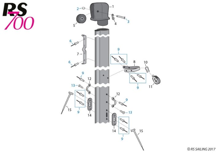 700 UPPER MAST PARTS